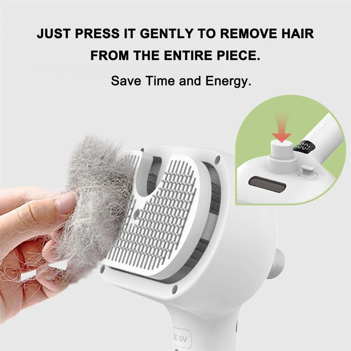 3-in-1 Electric Dog Steamer Brush
