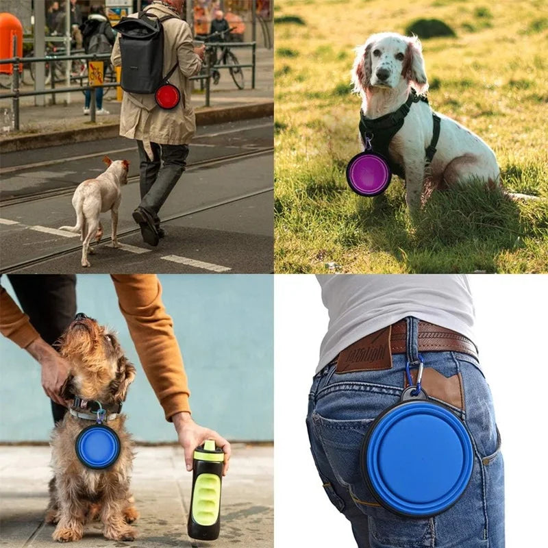 Portable Folding Pet Water & Food Bowl
