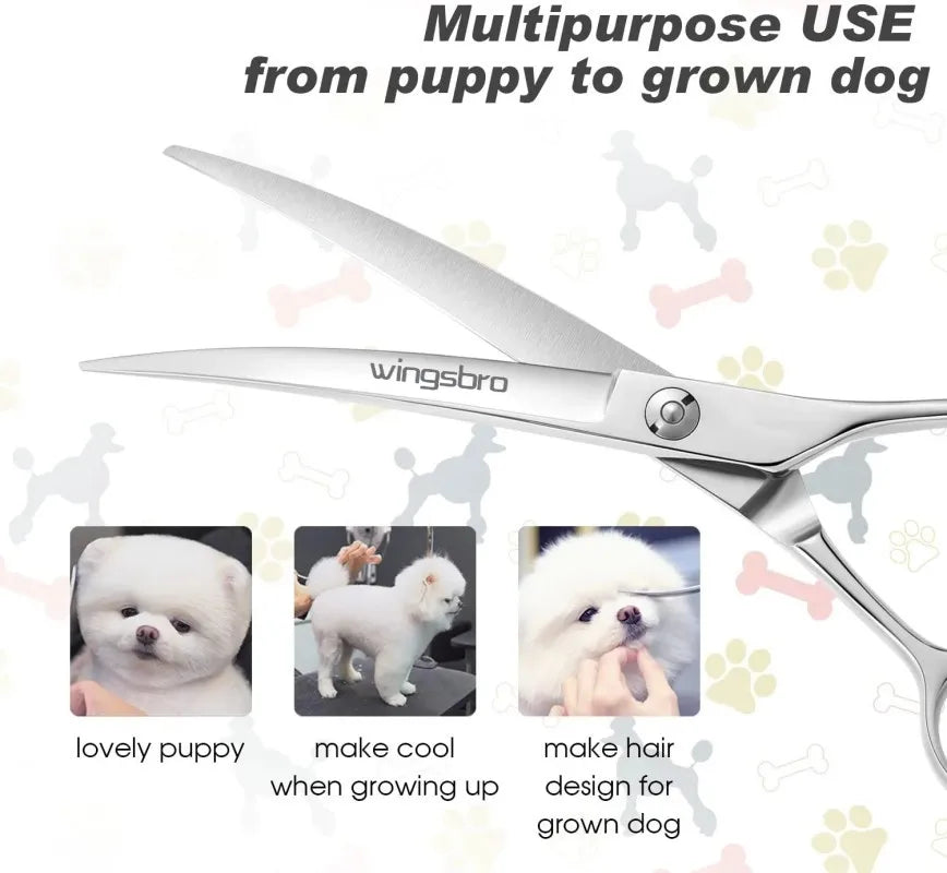 Curved Pet Grooming Scissors