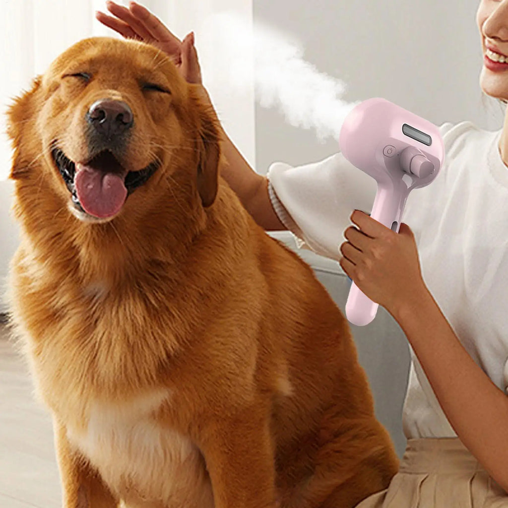 3-in-1 Electric Dog Steamer Brush