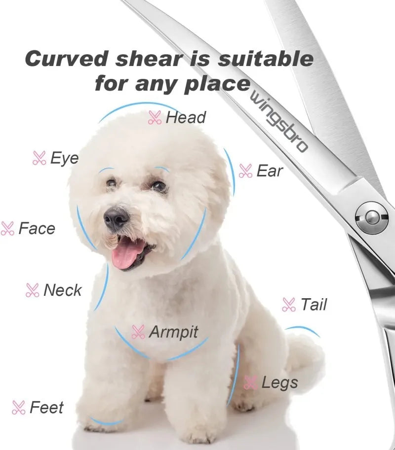 Curved Pet Grooming Scissors
